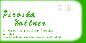 piroska wollner business card